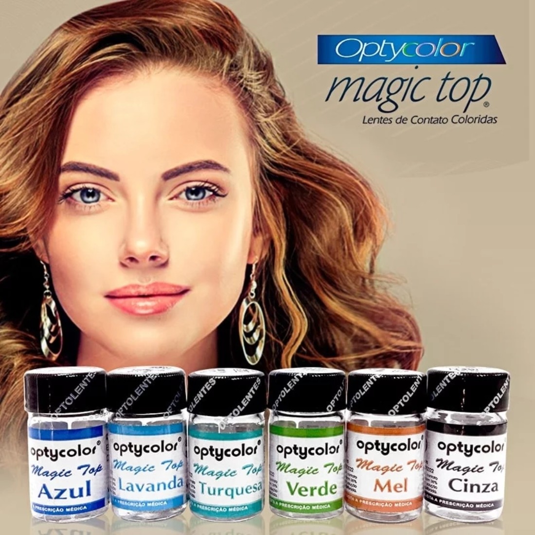 Lente de contato colorida Optycolor Magic Top HD